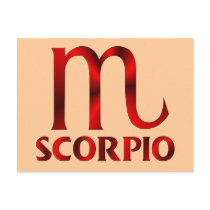 Red Scorpio Horoscope Symbol Postcard