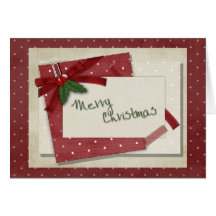 Red Scrap Christmas Greeting Greeting Cards