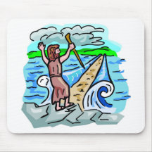Red Sea parting Christian artwork Mousepad