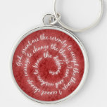 Red Serenity Prayer Keychain