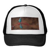 Red Serpent Dragon in Desert Mesh Hat