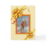 Red Shawl Rat Christmas Card