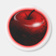 Red Shiny Apple -  Forbidden Fruit Magnets