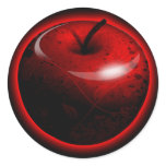 Red Shiny Apple -  Forbidden Fruit Round Sticker
