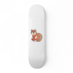 red shiny proud Cat sitting on Mouse Custom Skate Board