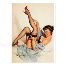 Red Shoes Pin Up Postcard