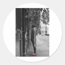 Red Shoes Round Sticker