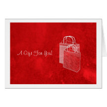 Red Shopping Spree Money Enclosed Cards