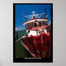 Red Shrimp Boat Print