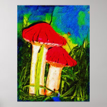 Red Shrooms Posters