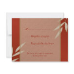Red Silk Wedding RSVP Card invitations