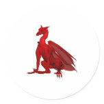 Red Sitting Dragon stickers