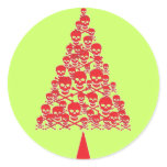 Red Skully Xmas Tree stickers