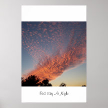 Red Sky At Night Poster