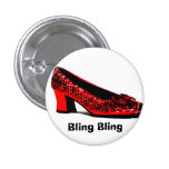 red slippers, Bling Bling Pin
