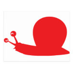 red slug icon postcard