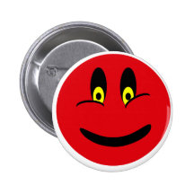 Red Smiley Face Pin