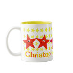Red Smiley Star 10th Birthday Party Mug