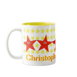 Red Smiley Star 1st Birthday Party Mug