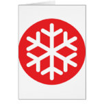 red snowflake winter card