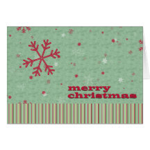 Red Snowflakes Greeting Card