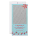Red Snowflakes Holiday Photo Card Template photo cards
