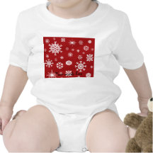 Red snowflakes pattern bodysuits