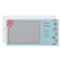 Red Snowflakes Photo Card Template photo cards