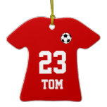 Red Soccer Football Shirt Hanging Ornament