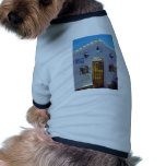 Red Spanish style door, Marbella flowers Doggie T-shirt
