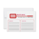 Red Spatula Recipe Card invitations