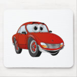 Red Sports Car Cartoon mousepads