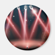 Red spotlights background magnet