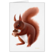 Red Squirrel Greeting Card