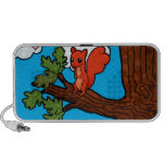 Red squirrel in oak tree speaker system