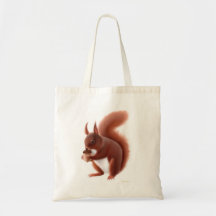 Red Squirrel Tote Bag