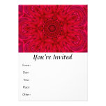 Red Star and Sun Mandala Custom Invitation