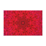 Red Star and Sun Mandala Gallery Wrap Canvas