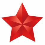 Red Star - Christmas ornament photo sculptures