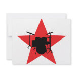 red star drum drummer custom invites