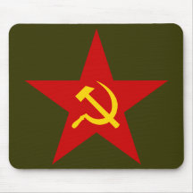 Red Star (hammer & sickle) mousepad
