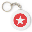Red Star Icon keychains