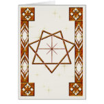 Red Star Septagram Greeting Card