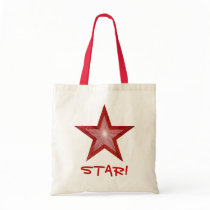 Red Star 'two tone' 'STAR!' tote bag