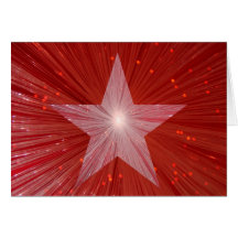 Red Star 'Your Text' greetings card