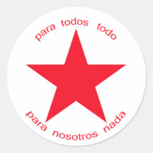 Red Star Zapatista Stickers