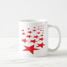 red stars carpet coffee mug