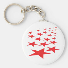 red stars carpet key chains