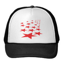 red stars carpet trucker hats