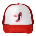Red Stiletto Shoe and Kiss Hat